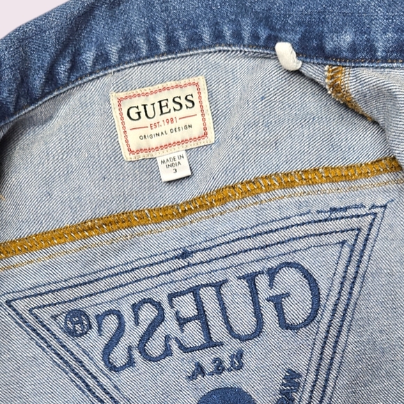 Guess Toddler Blue Jean Jacket Size 3 - Picture 5 of 5